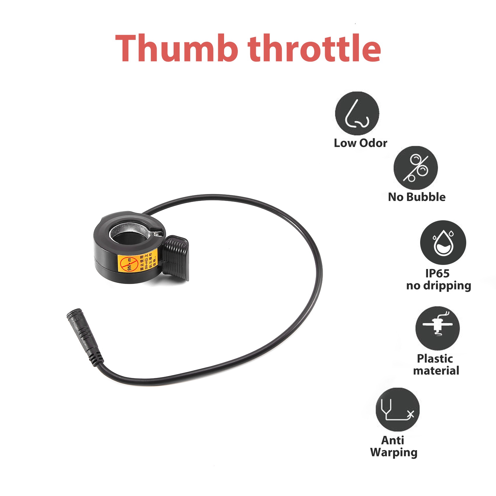 ABME New Thumb Throttle for Mi - Mid Drive Motor Kit 52V 1000W 评论和价格
