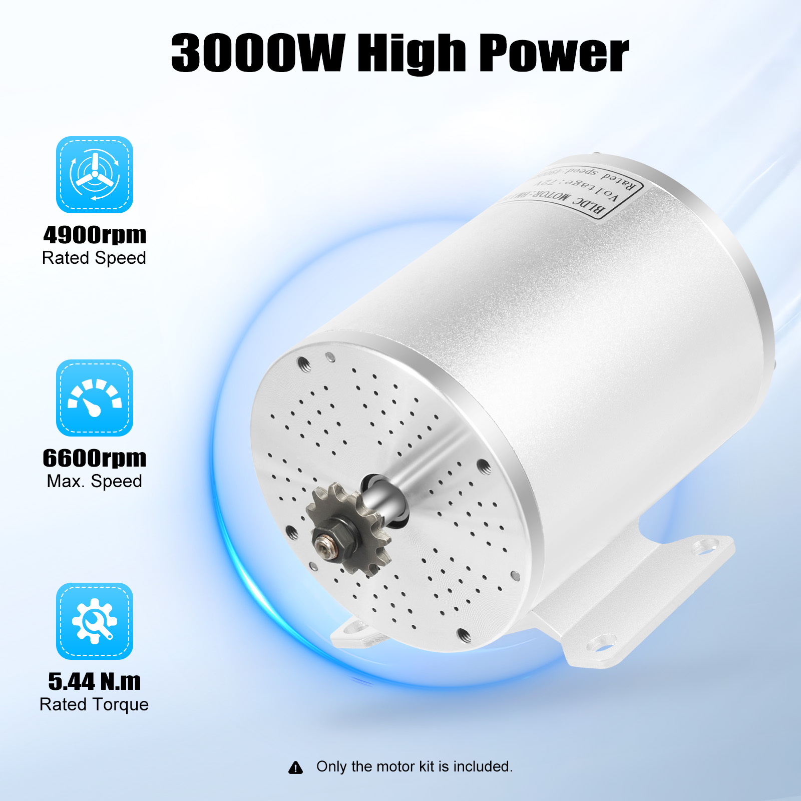 3000W Brushless Motor Kit with - Ebike Conversion Kit 72V 3000W 评论和价格