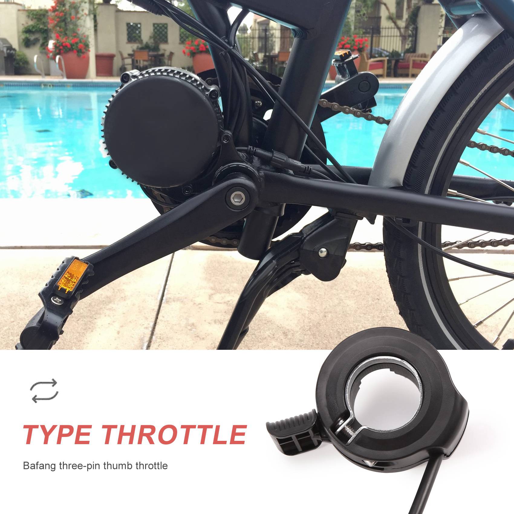 (AD10) Thumb Throttle for Bafa - Mid Drive Motor Kit 52V 1000W 评论和价格