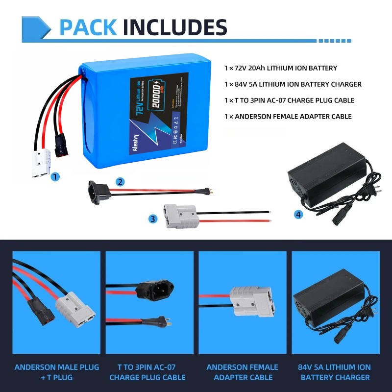 72V Battery 20S4P 20AH 20S6P 3 - Electric Bicycle Battery 72V 30Ah 评论和价格