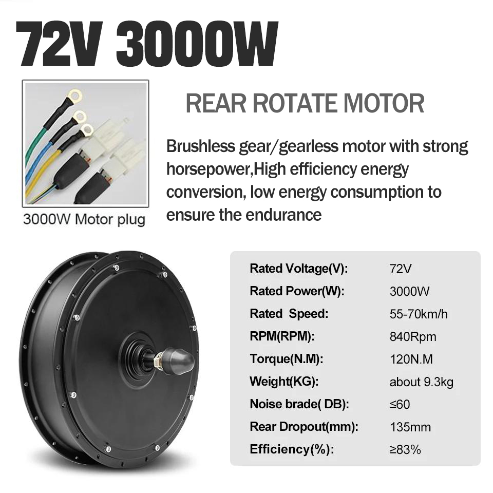72V 3000W E Bike Conversion Ki - Ebike Conversion Kit 72V 3000W 评论和价格